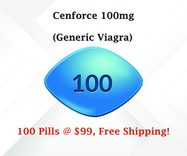 Cenforce 100 mg | Sildenafil Citrate 100 mg | 100 Pills Trail Pack