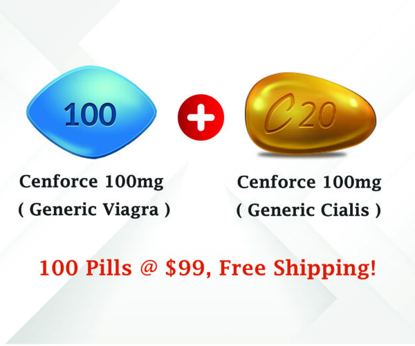 ED Trail Pack | Cenforce 100 mg (50 Pills ) & Vidalista 20 mg (50 Pills )